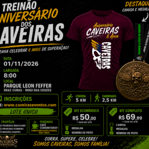 KIT COMPLETO Treinão Aniversario dos Caveiras